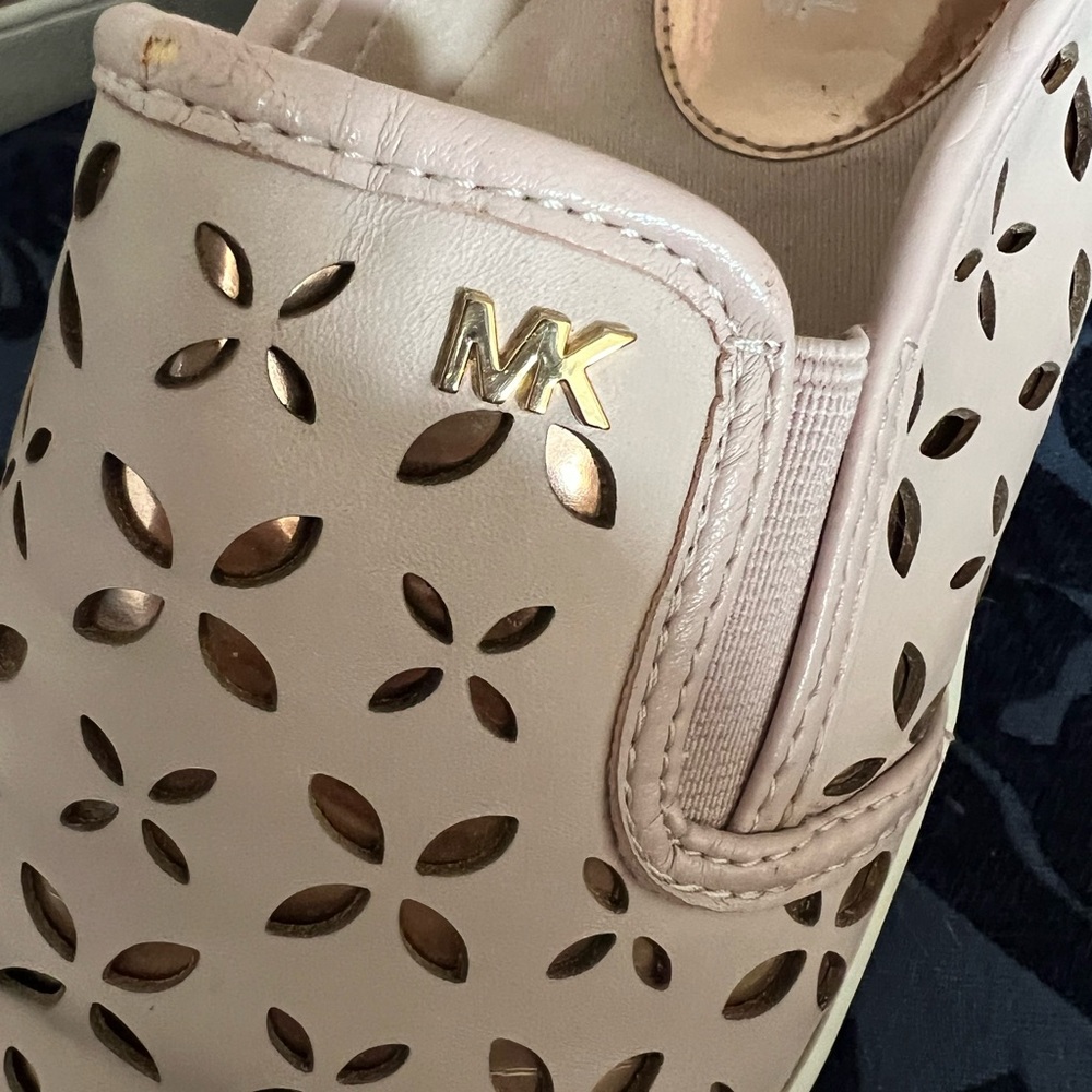 Michael Kors Women's Pink and Rose Gold Slip-On Sneakers - Picture 5 of 5